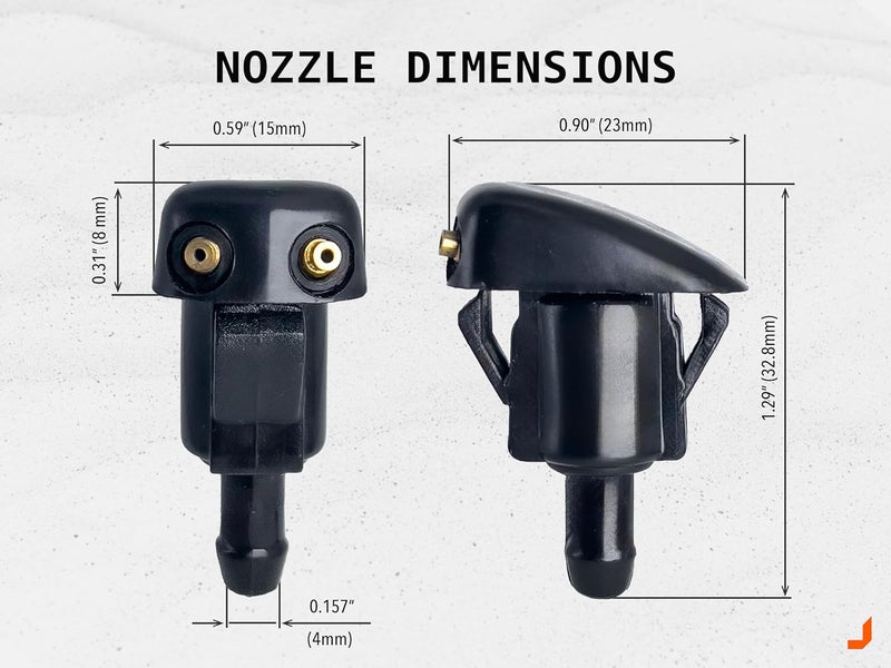 Click&Fit فوهات غسيل الزجاج الأمامي القابلة للتعديل متوافقة مع تويوتا كورولا 99-08 كامري 97-01 تاكوما 05-10 راف 99-04 – رشاشات المساحات تحل محل 85381-AA010 - Image 5